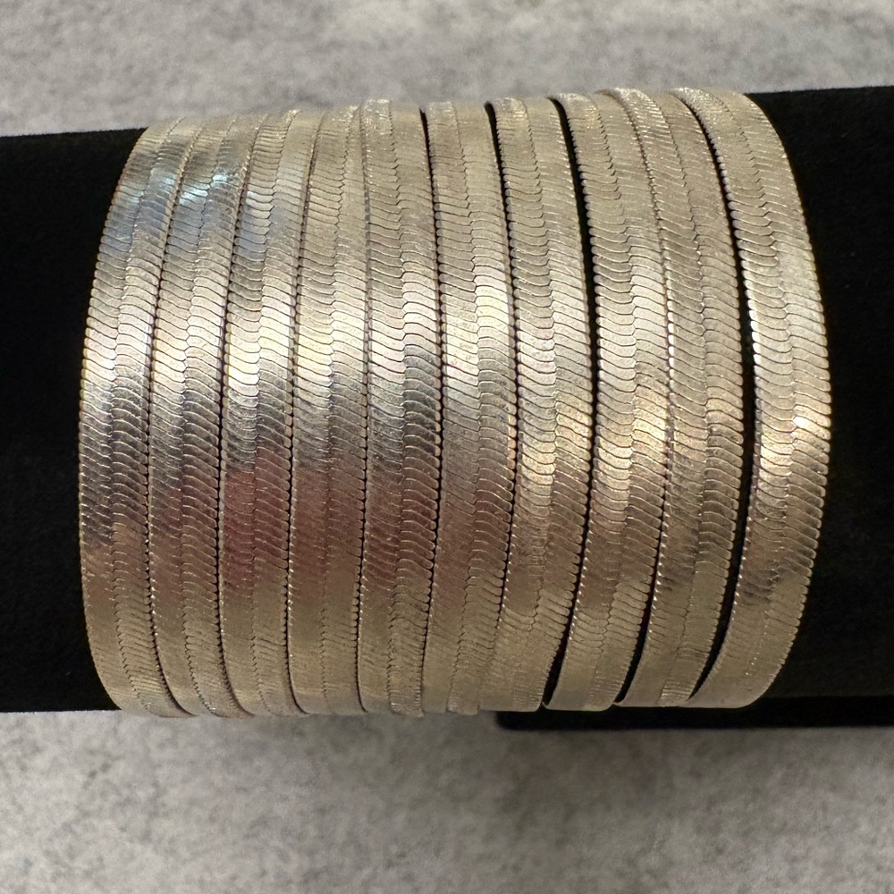 Kenneth Cole Silver Herringbone Bracelet